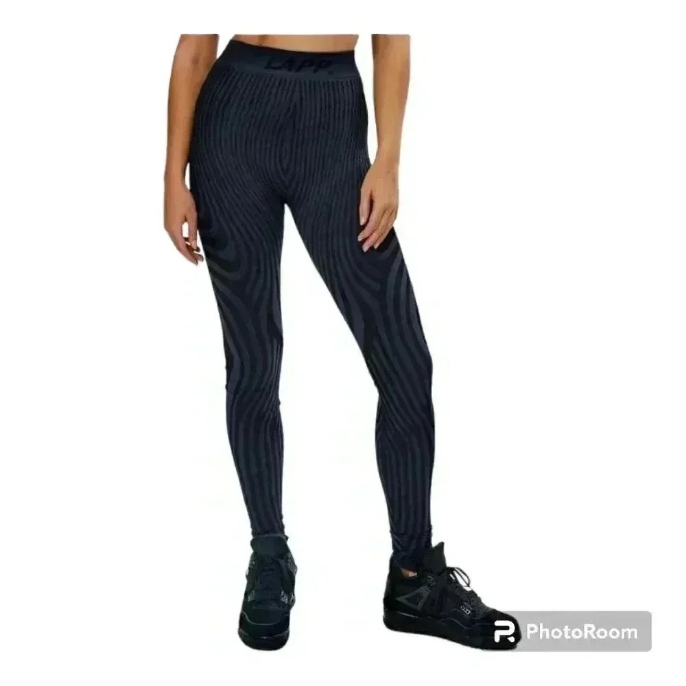 Lapp. Women's Illusion Seamless Leggings, Midnight Colorway, Size XL